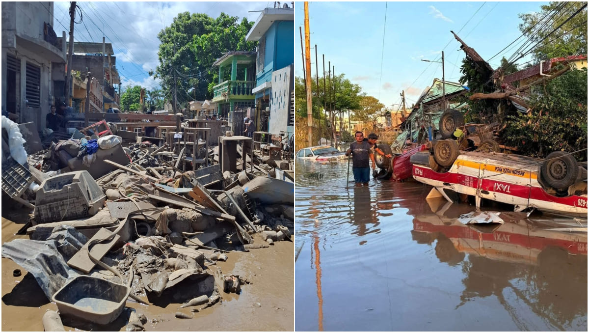 "Otra poco y no la libro": habitantes relatan cómo se vivió el desbordamiento del río Cazones en Poza Rica, Veracruz