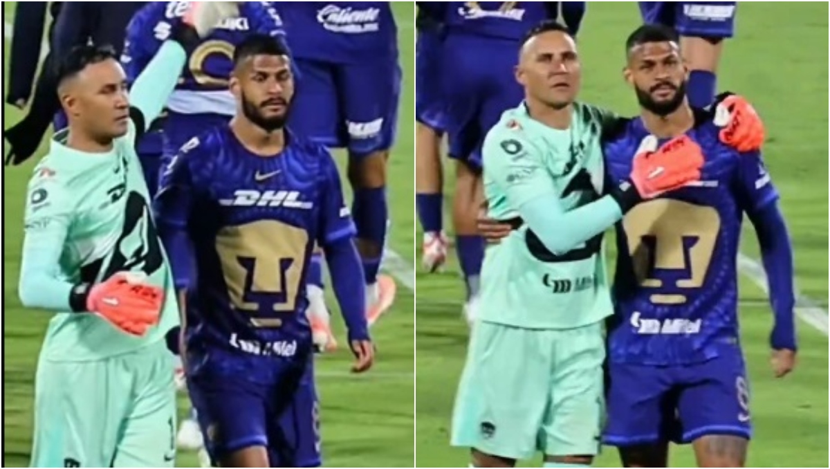 El emotivo gesto de Keylor Navas con Caicedo ante la afición de Pumas
