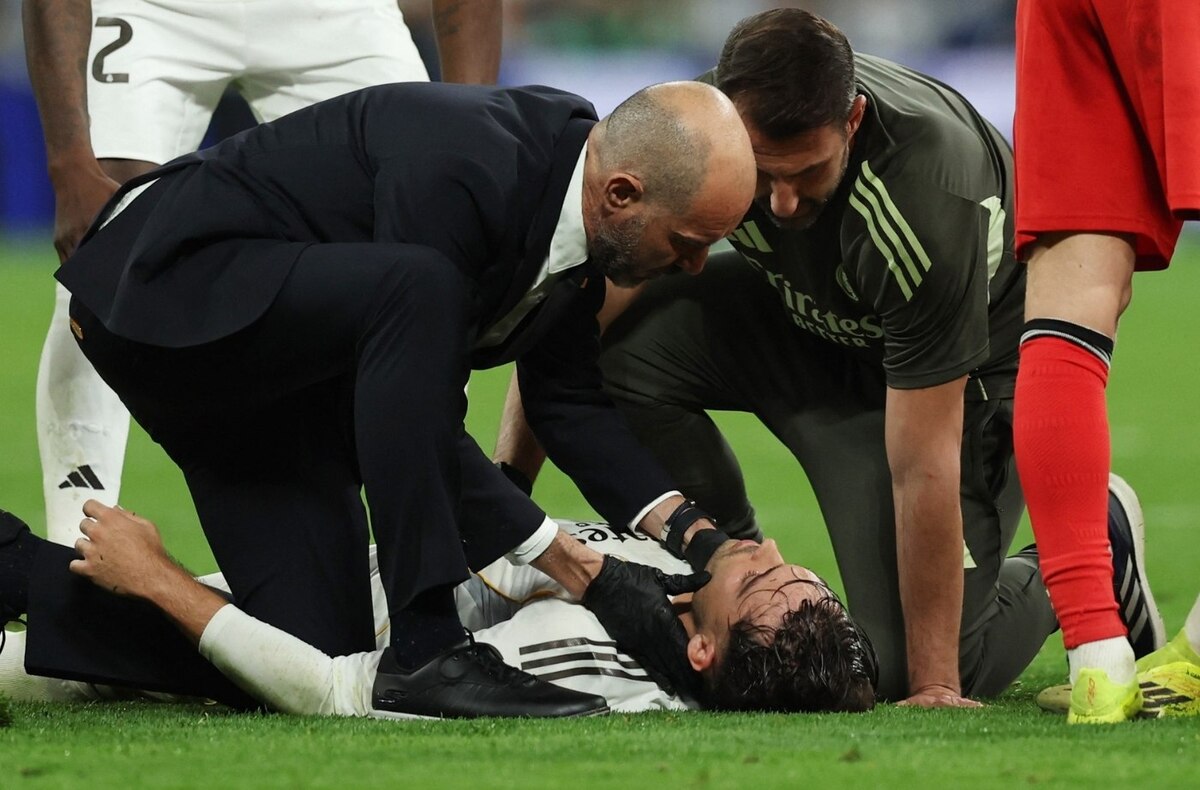 Raúl Asencio, trasladado al hospital tras fuerte-choque con Camavinga