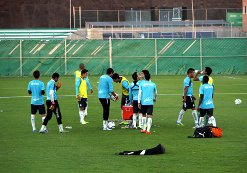 Entrenamiento de este lunes en la mañana. 