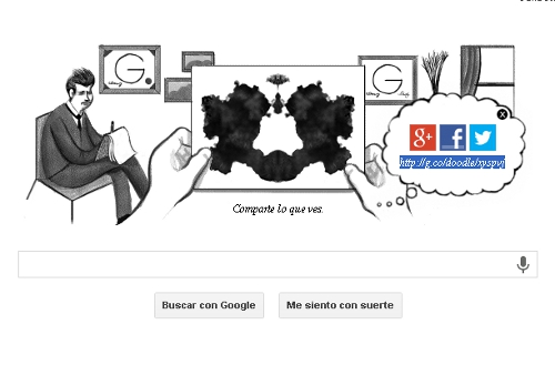 Google celebra con un doodle el 129 aniversario del nacimiento del psicólogo suizo Hermann Rorschach