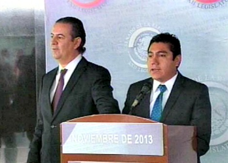 El presidente del CCE, Gerardo Gutiérrez Candiani, en el Senado.