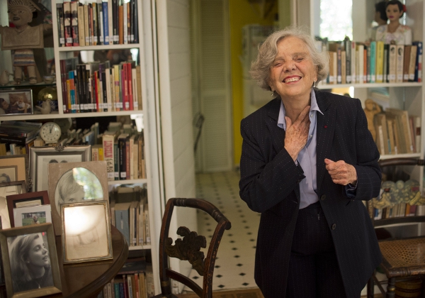 Elena Poniatowska en su casa.