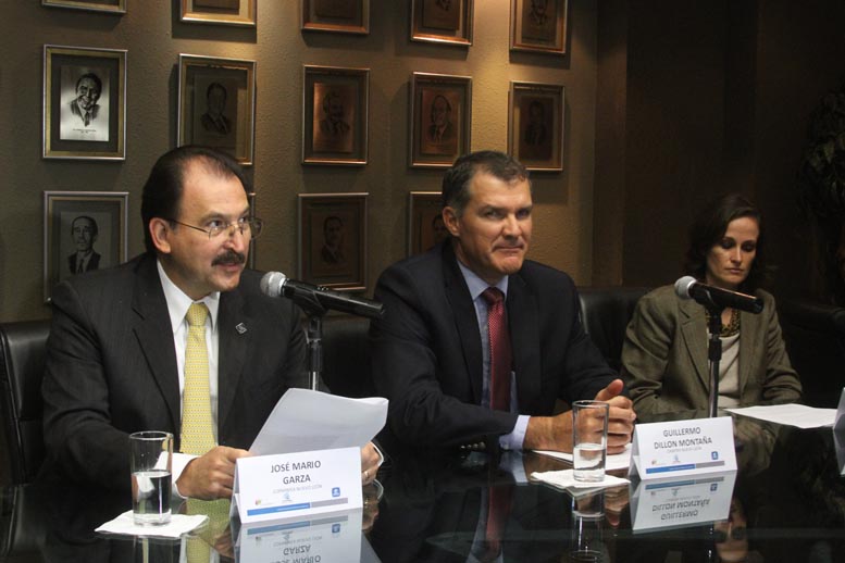 La información fue divulgada por José Mario Garza Benavides, de Coparmex; Guillermo Dillon Montaña, de Caintra; y Sandrine Molinard, del CC.