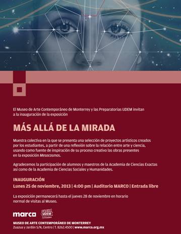 Alumnos de preparatorias UDEM explotaron su creatividad para crear las obras expuestas en "Más allá de la Mirada"