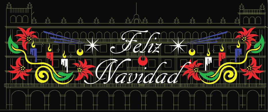 Diseño del alumbrado navideño en el Zócalo capitalino.