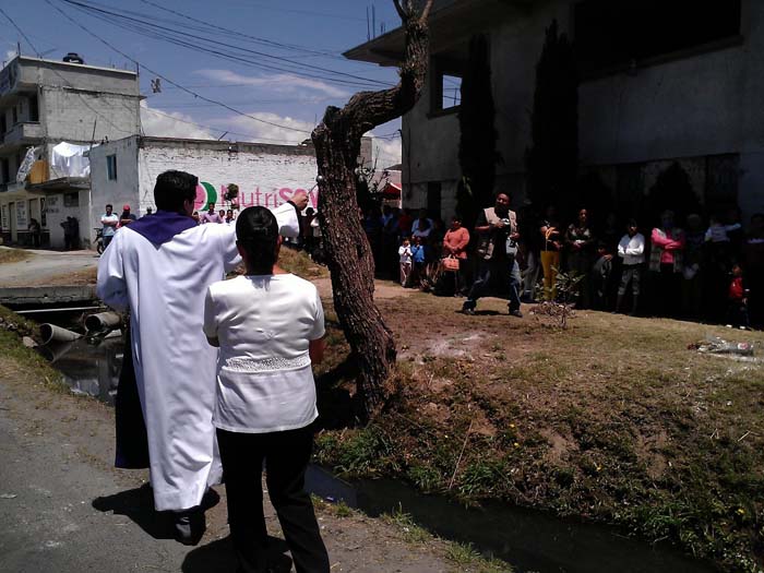 Zona de la explosión una semana después del accidente.