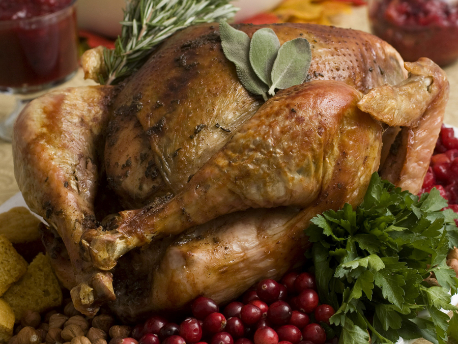 Cena tradicional de Thanksgiving 