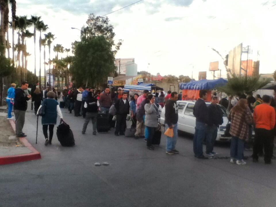 Línea peatonal en San Ysidro