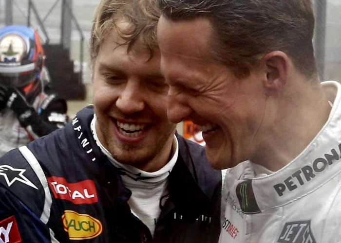 Sebastian Vettel y Michael Schumacher, en la campaña 2012 de F1