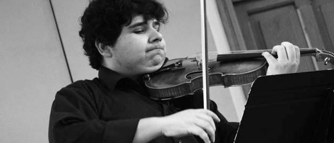 El violinista Juan Manuel Flores se presentará esta noche en la escuela Adolfo Prieto. 