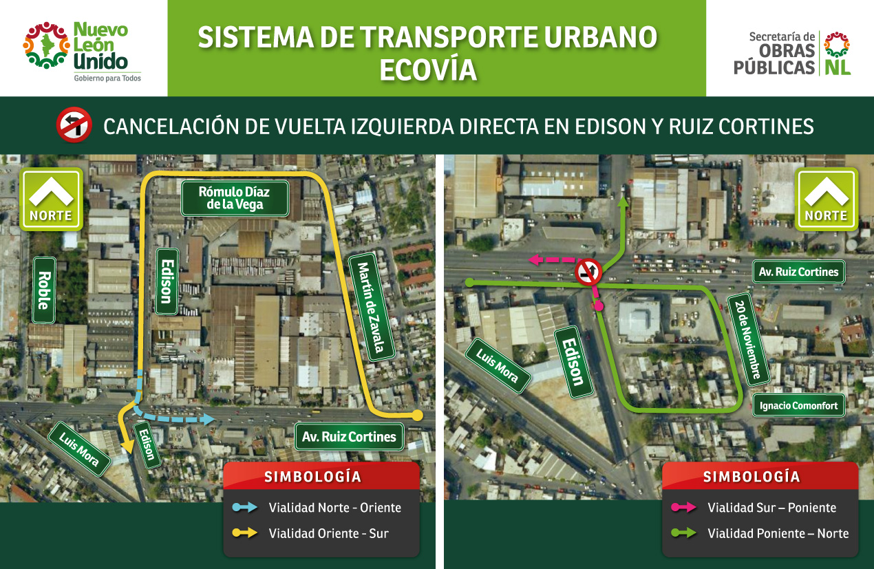 Se habilitarán nuevas rutas indirectas que suplan estos movimientos vehiculares.