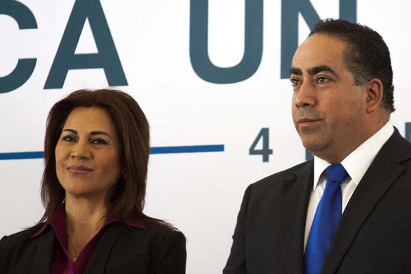 Blanca Jiménez y Rafael Micalco, diputados federales.