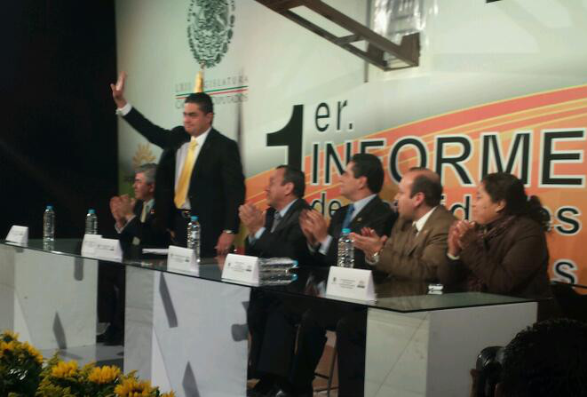 Primer informe de actividades de Luis Cházaro en Cuajimalpa.