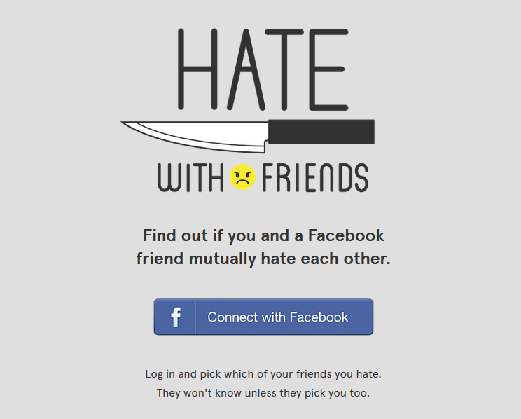 La app Hate With Friends permite saber si uno de los contactos de Facebook odia al usuario.