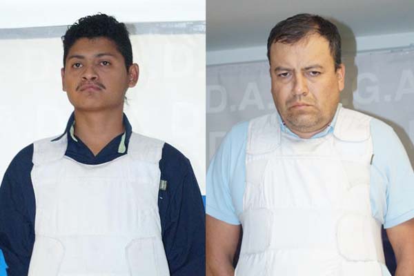 Hombres capturados en Tehuacán.