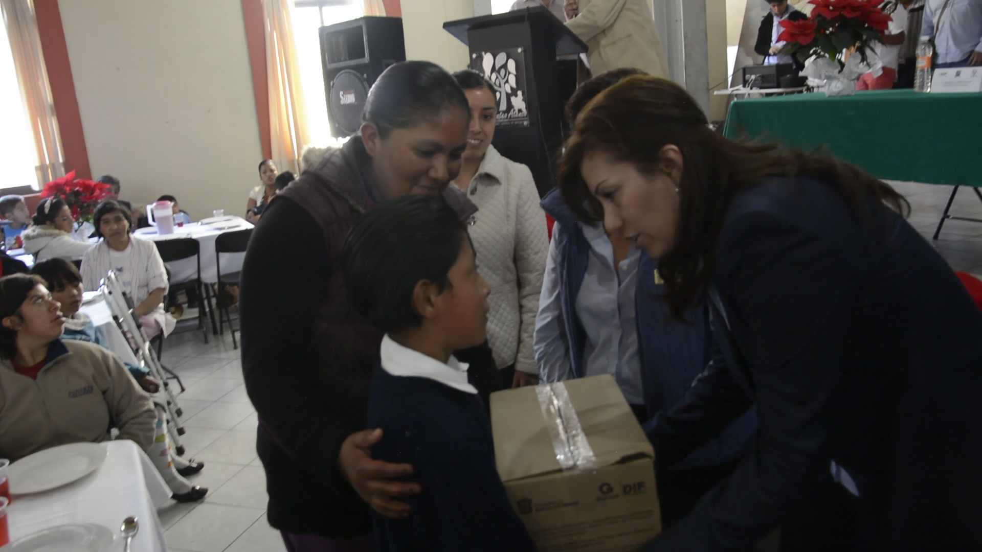 Durante la entrega 