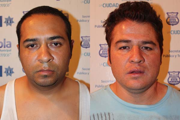 Eduardo Erick Torres Guevara y Gabriel Molina Nieves, detenidos en la colonia Tepeyac.