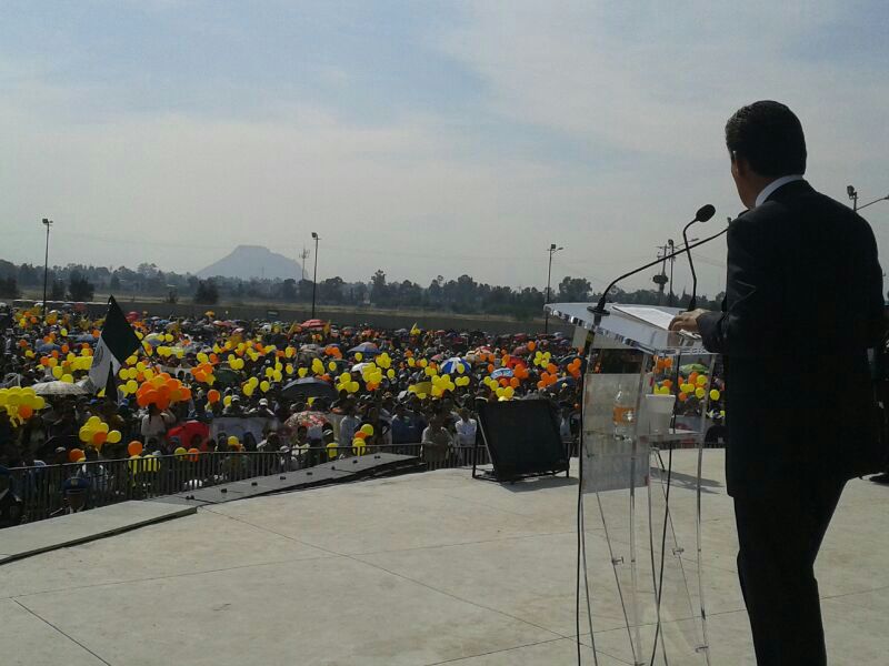 Jesús Valencia, durante su primer informe.