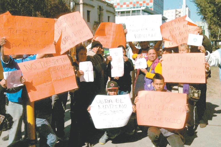 Comerciantes del primer cuadro.
