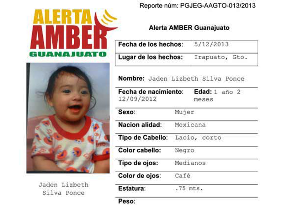 La alerta Amber de Jaden.