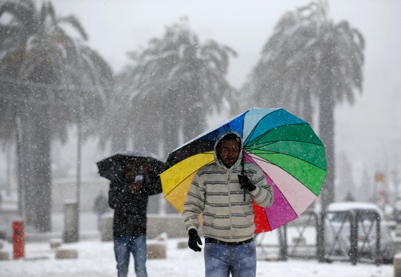 La intensa nevada caída en Jerusalén y Ramala en las últimas horas ha paralizado la actividad en ambas ciudades