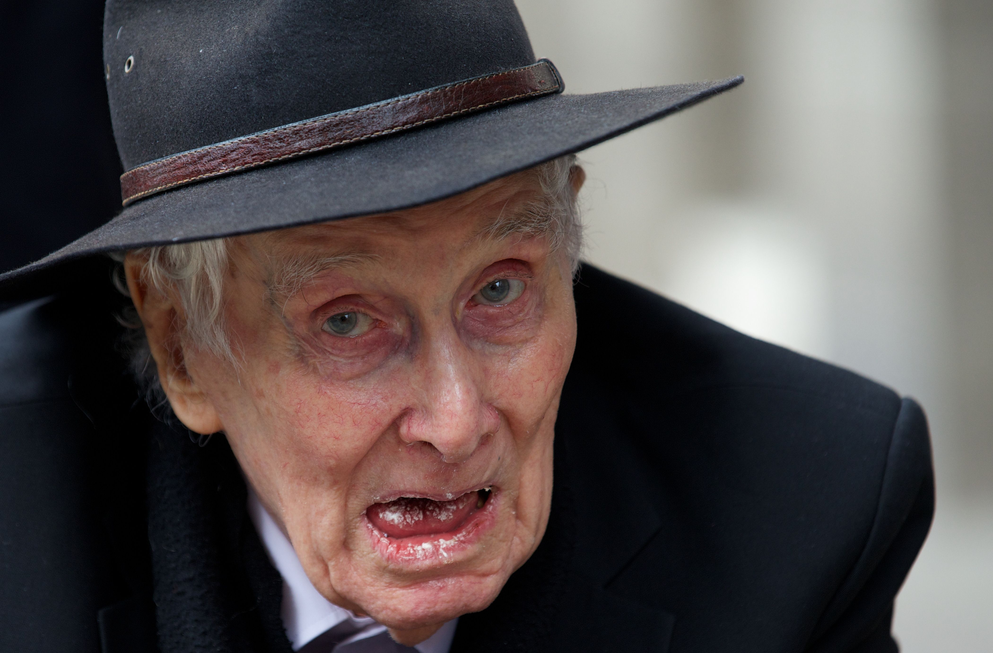 Ronnie Biggs, el pasado 20 de marzo durante el funeral en Londres de Bruce Reynolds, el cerebro del robo al tren de Glasgow 