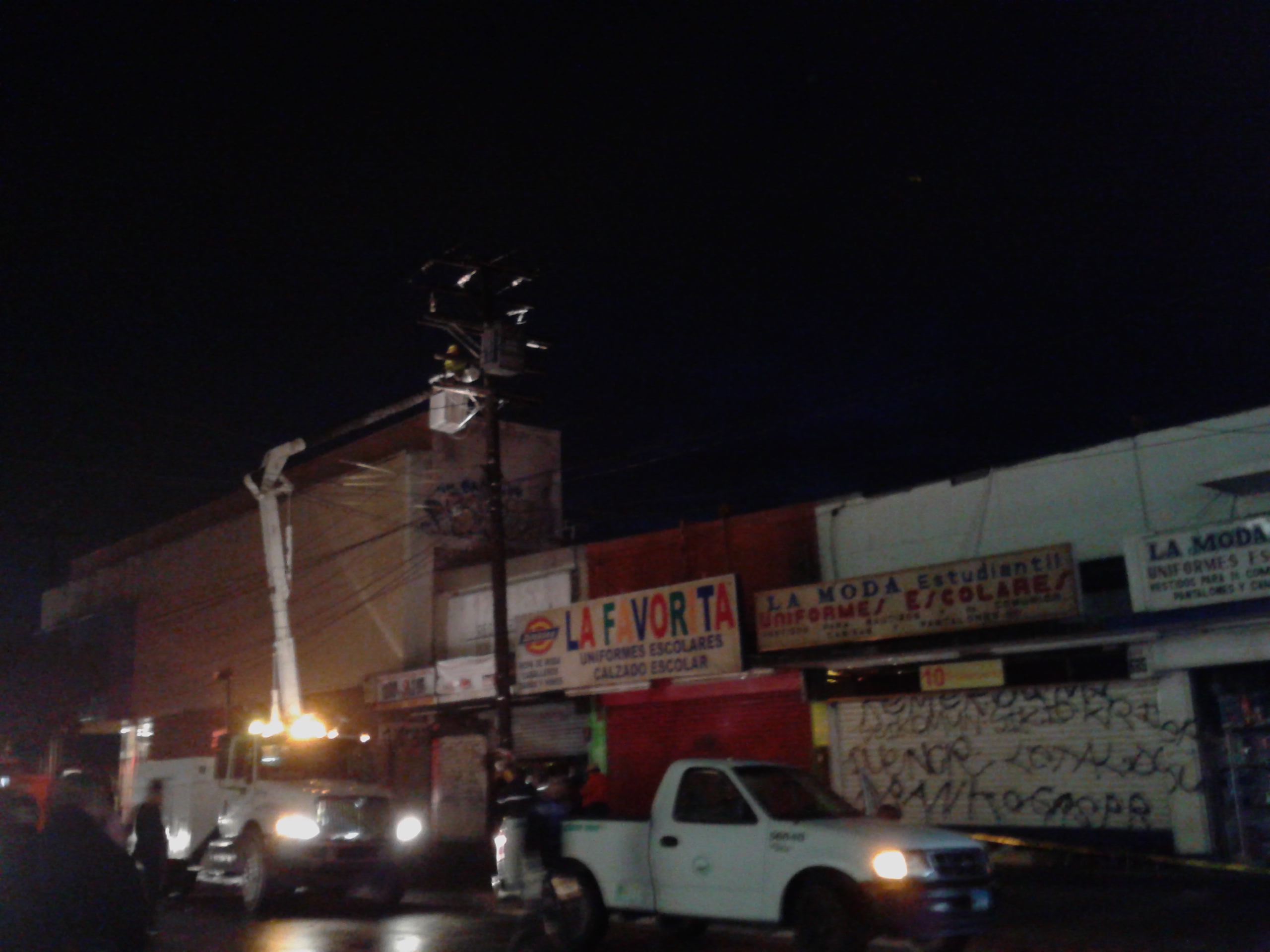Corto circuito en Zona Centro