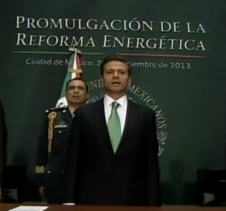 Promulgación de la reforma energética.