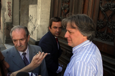 Fernando Lorenzo antes entrar al juzgado del Crimen Organizado, donde rindió su declaración.
