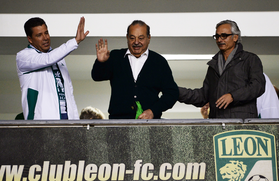 Martínez Patiño apareció en el palco del León junto al Gobernador de Guanajuato y Carlos Slim.