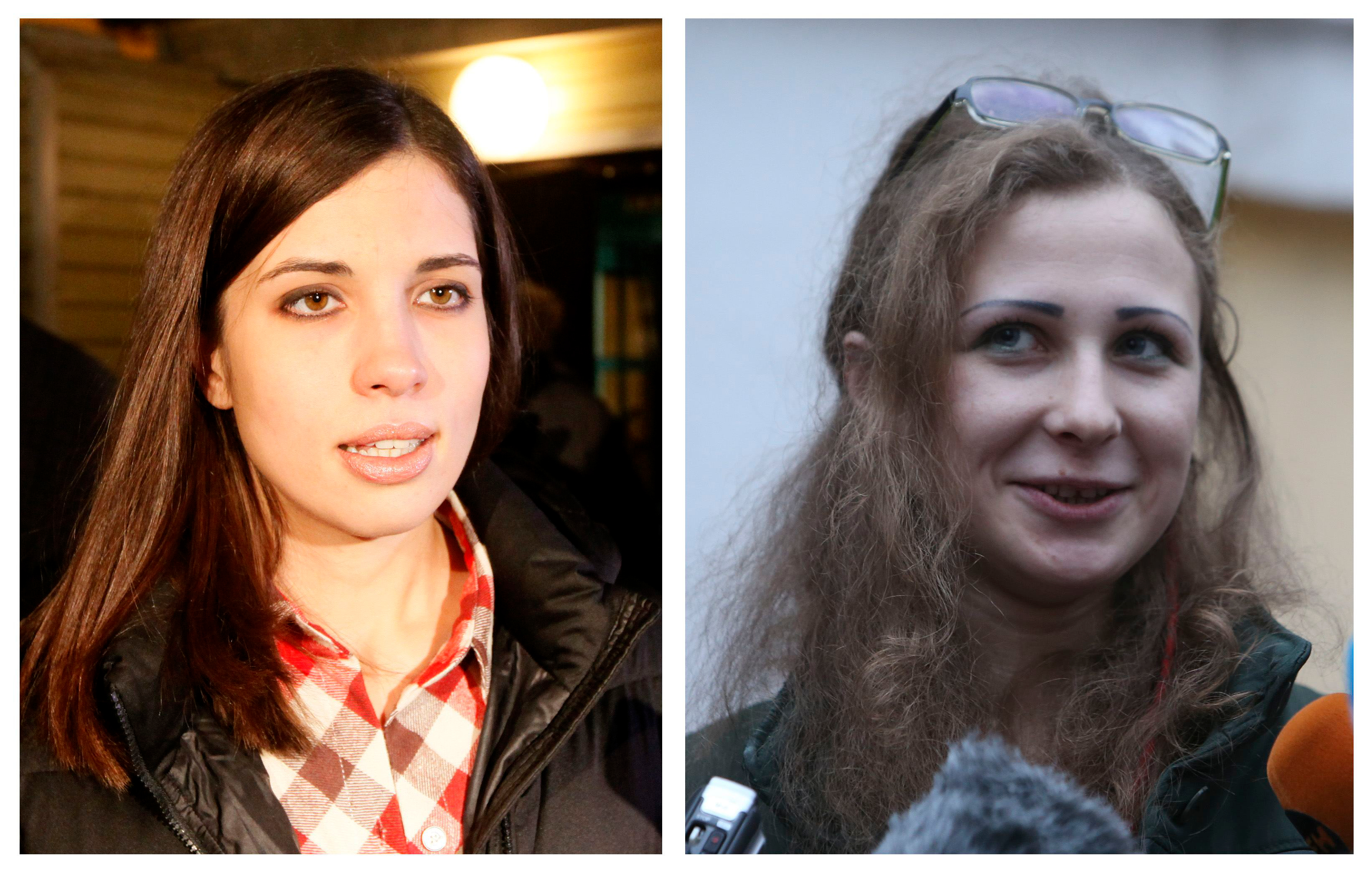 María Aliójina y Nadezhda Tolokónnikova, encarceladas desde hace casi dos años, salieron hoy libres en virtud de la amnistía general que entró en vigo