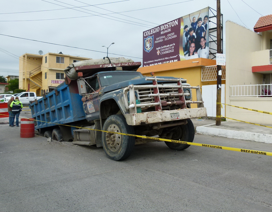 La unidad quedó atrapada.