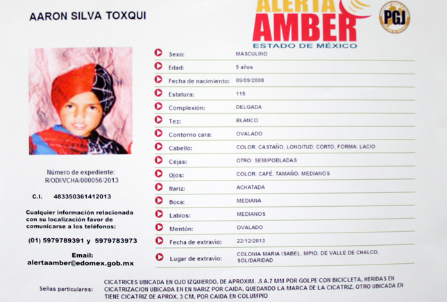 Alerta Amber Aarón Silva