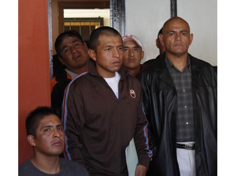 Los ex elementos de la corporación municipal ya en libertad.