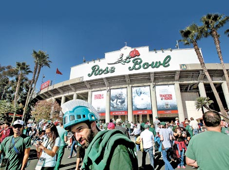 Acceso al Rose Bowl en Pasadena.