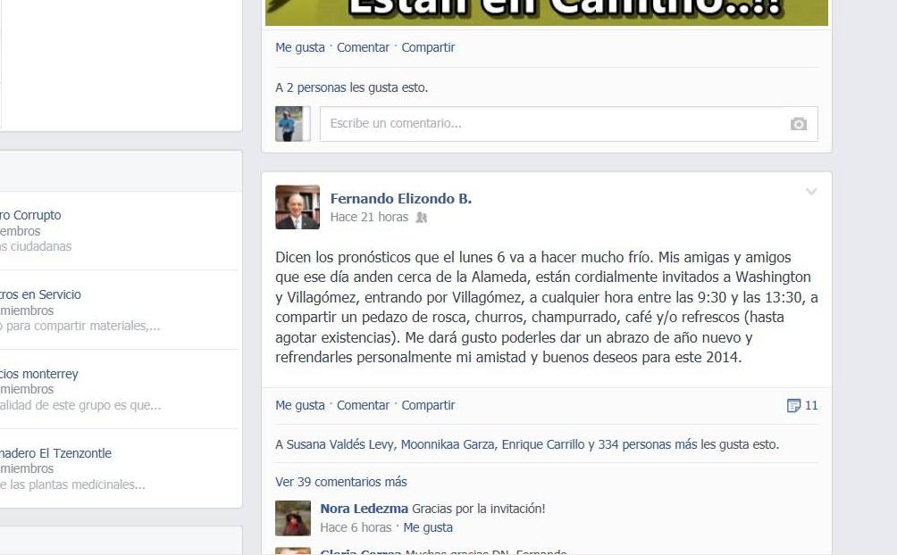 Ésta es la invitación que hizo el ex senador.