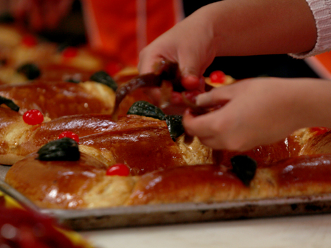 Para la elaboración de la rosca participaron tres panaderías.