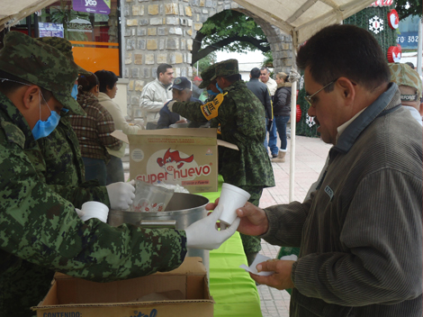 Se instalaron en la plaza dos unidades del Ejército Mexicano. 