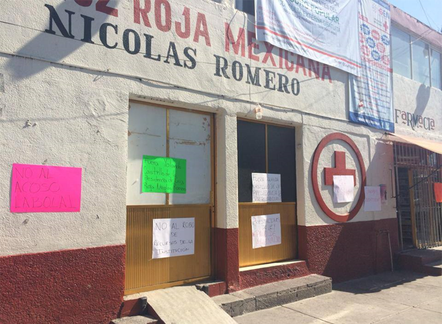 Paro de labores en la Cruz Roja de Nicolás Romero