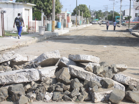 Se tiene registro de 8 calles con fallas.