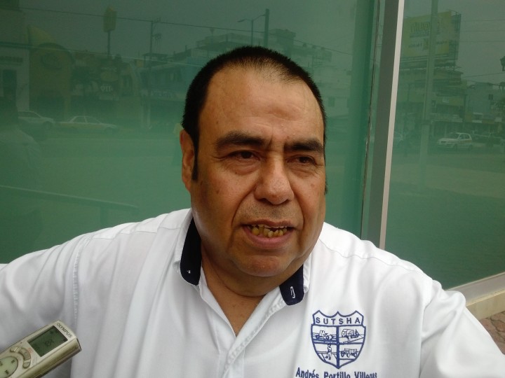 Andrés Portillo Villegas, líder del Sindicato Unico de Trabajadores al Servicio del Ayuntamiento (SUTSHA)