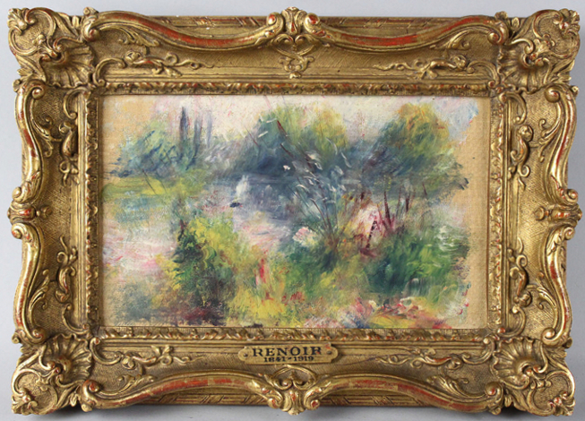 'Paysage bord du Seine', de 14 centímetros de alto y 23 de ancho, fue pintada en 1879.