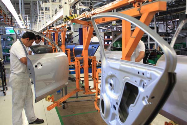 Empleados de la Volkswagen.