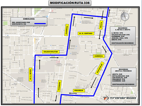Las modificaciones de la Ruta 336. 