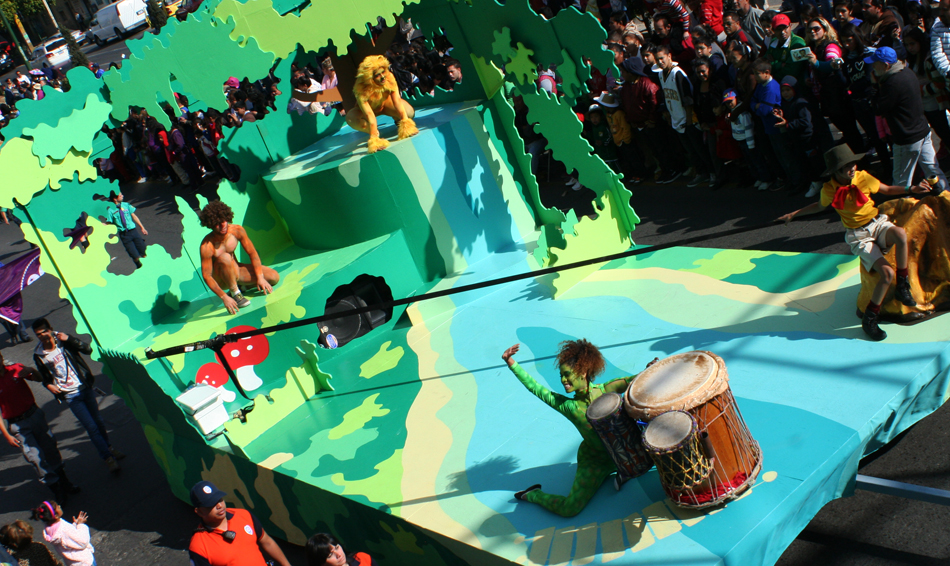 El desfile fue muy colorido.