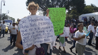 Los niños también formaron parte de la manifestación