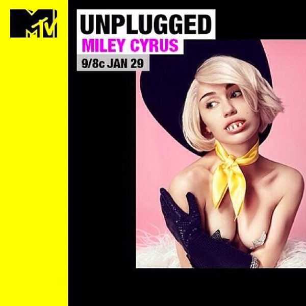 Portada de Miley Cyrus para su Unplugged.