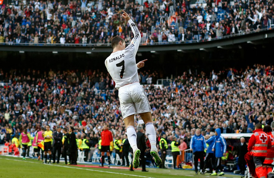 CR7 festejó con gol en el Bernabéu 