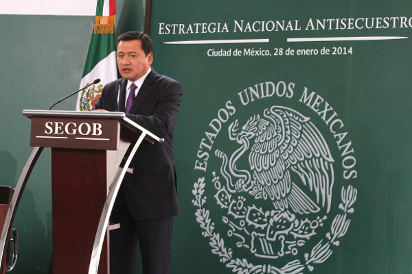  La nueva Estrategia Nacional Antisecuestro fue presentada hoy por el secretario de Gobernación, Miguel Ángel Osorio.